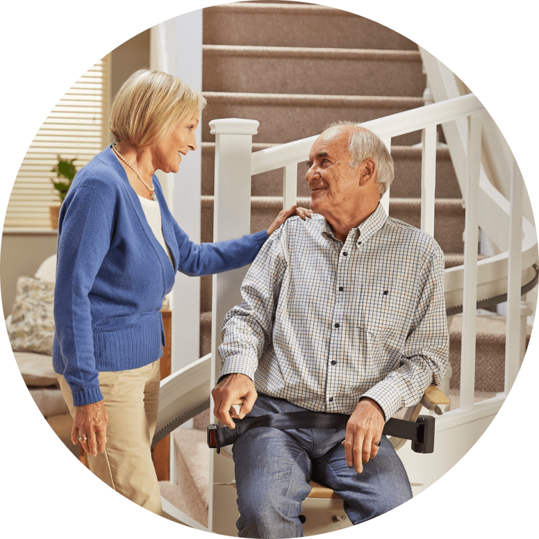 installing acorn straight stairlift in a Washington home